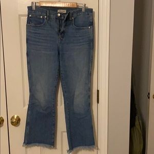 MADEWELL CROP FRINGE JEANS